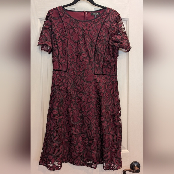 Kensie Red Lace Dress - Picture 2 of 6